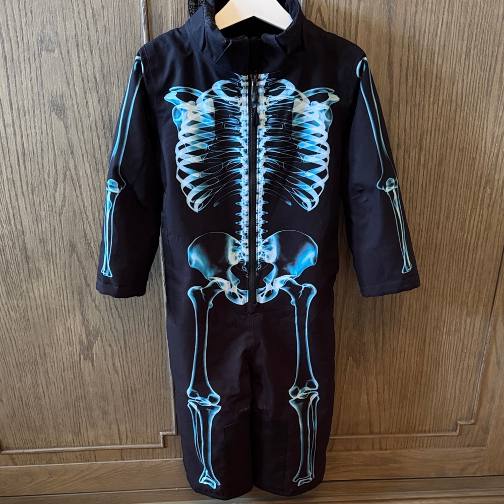 Molo Black and Blue Skeleton Snowsuit